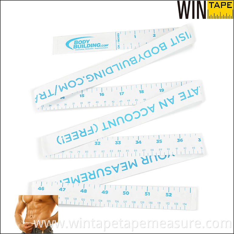Body Fitness Medical Disposable Water Proof Paper Tape Measure